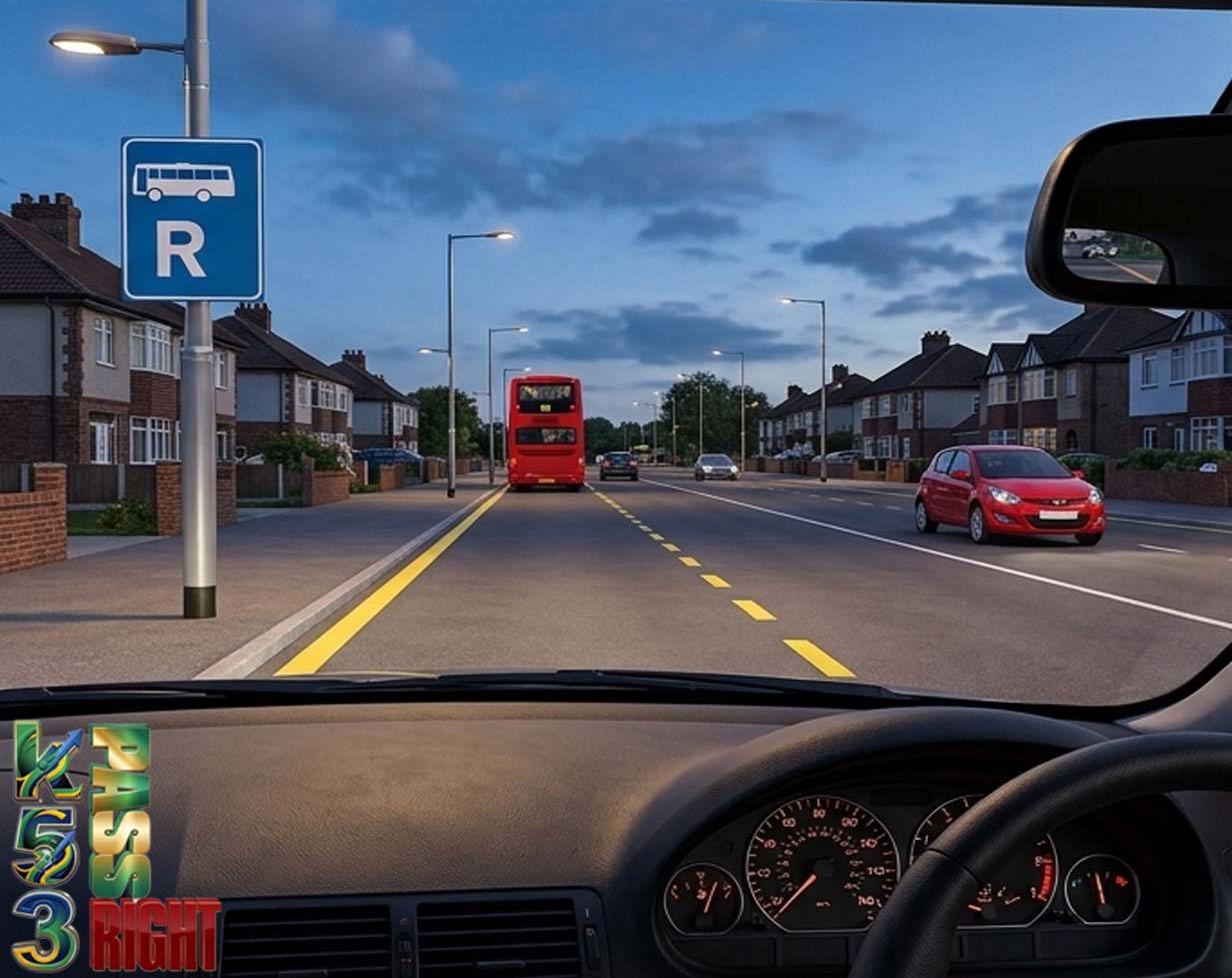 Bus lane reservation begins sign